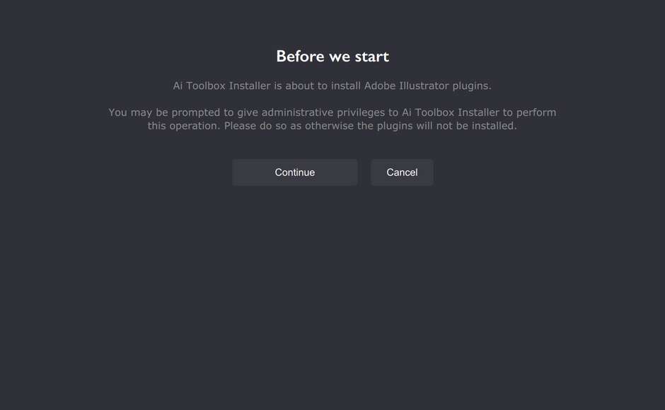 Запрос дополнительных разрешений для установки плагина Ai Toolbox