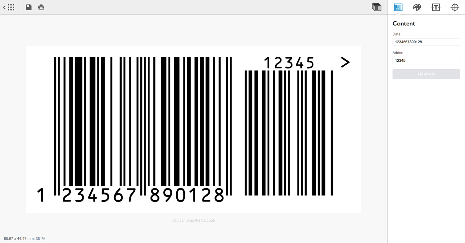 Генератор штрих-кодов Barcode
