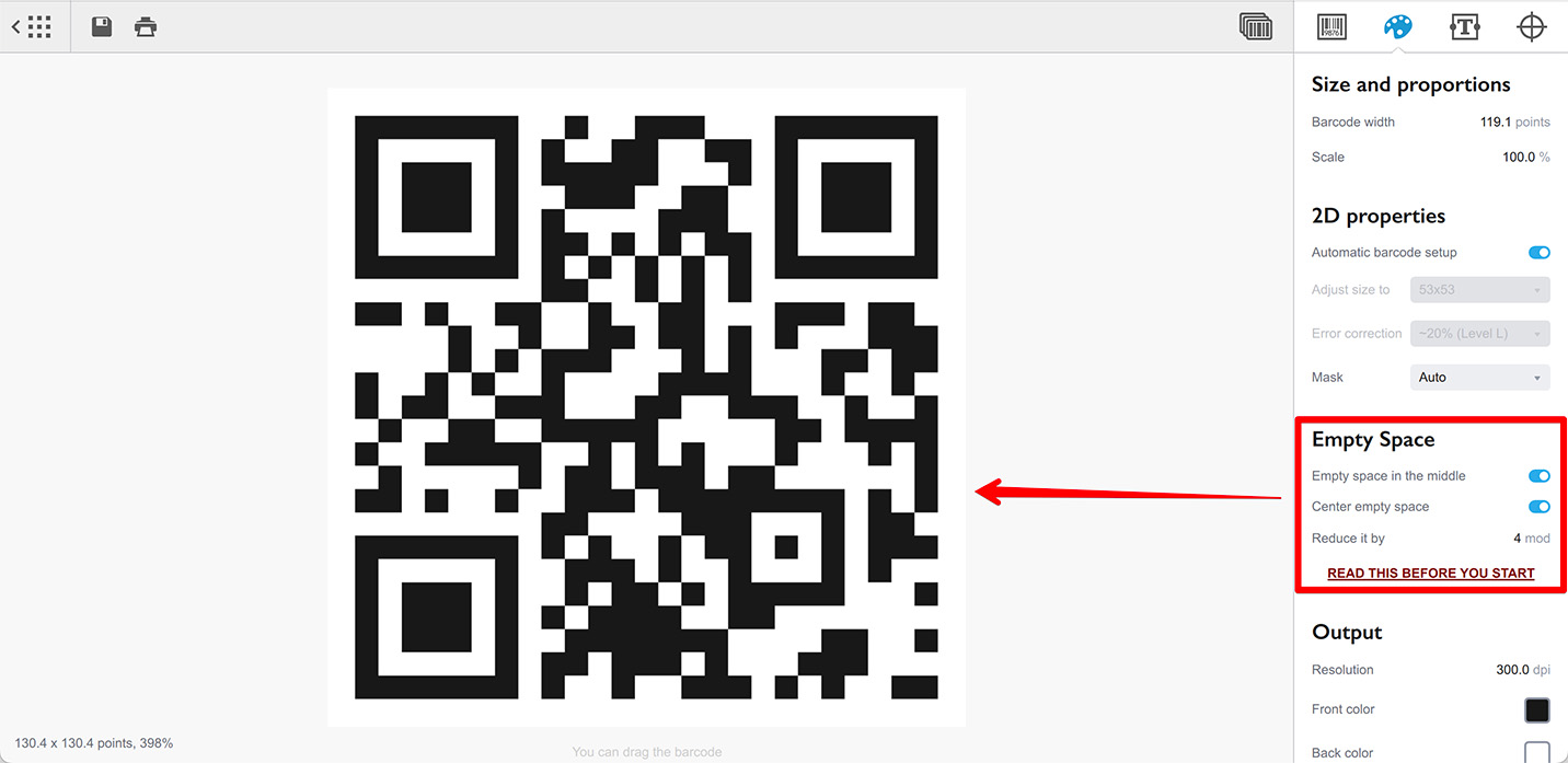 Попытка добавить изображение в QR-код