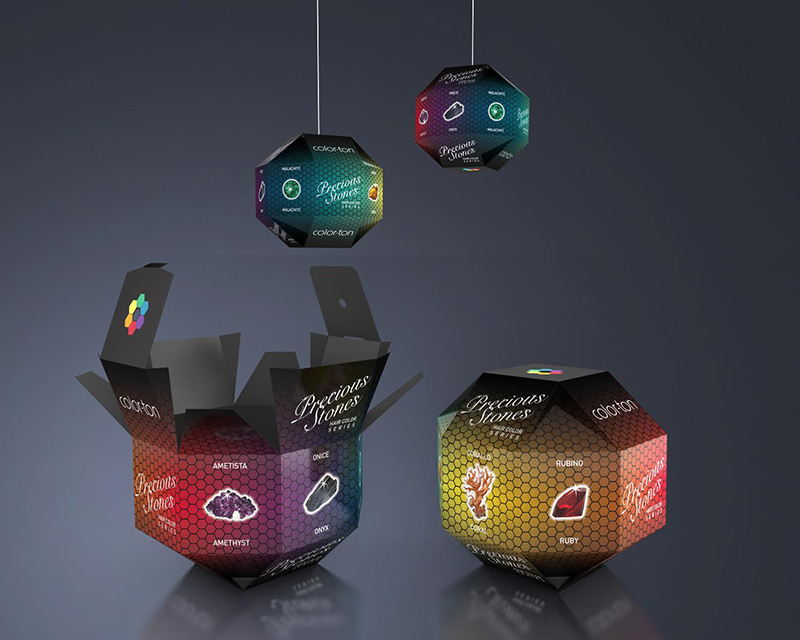 Abstract color paper balls on gray background rendered in Boxshot