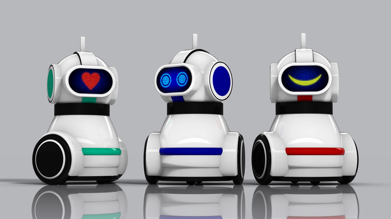 Robots rendered in Boxshot