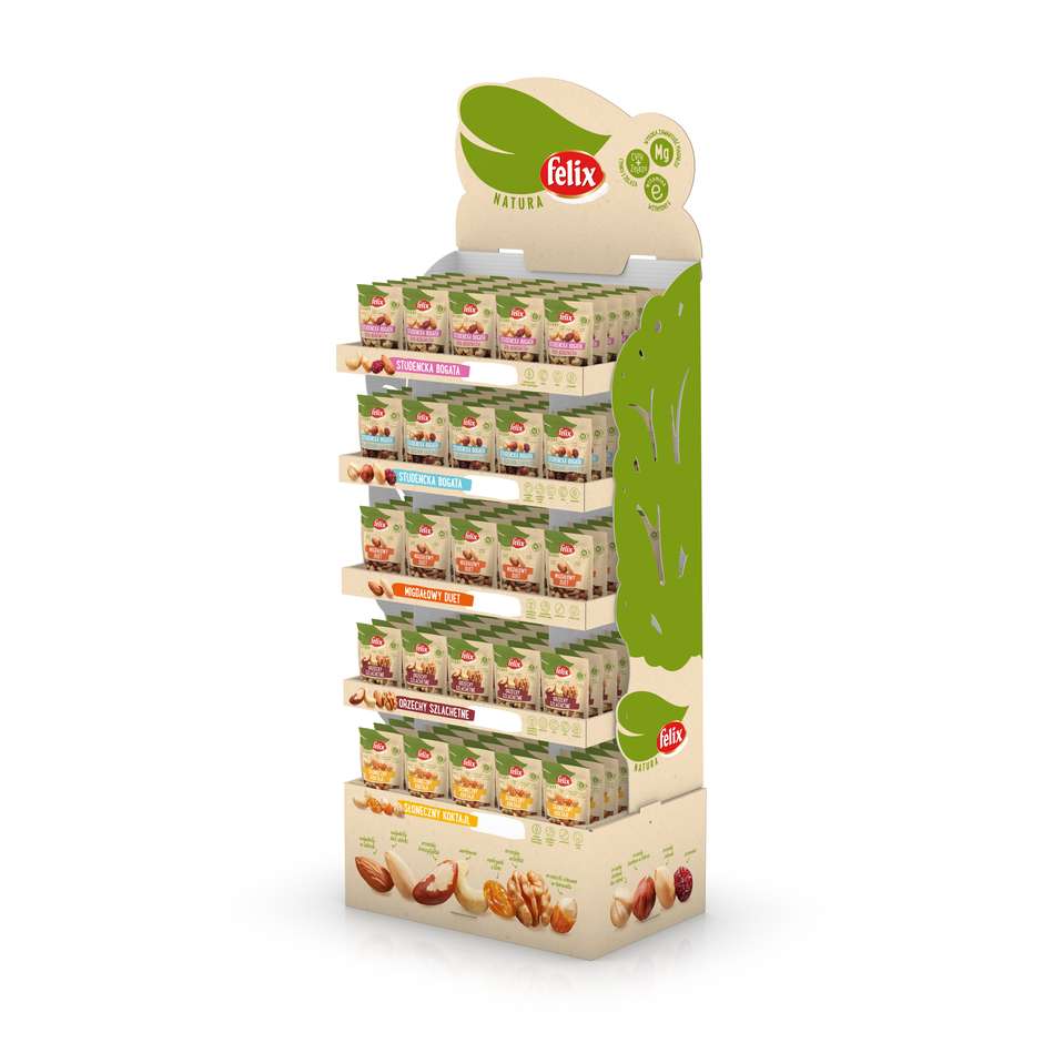Point of sales stand with goods mockup