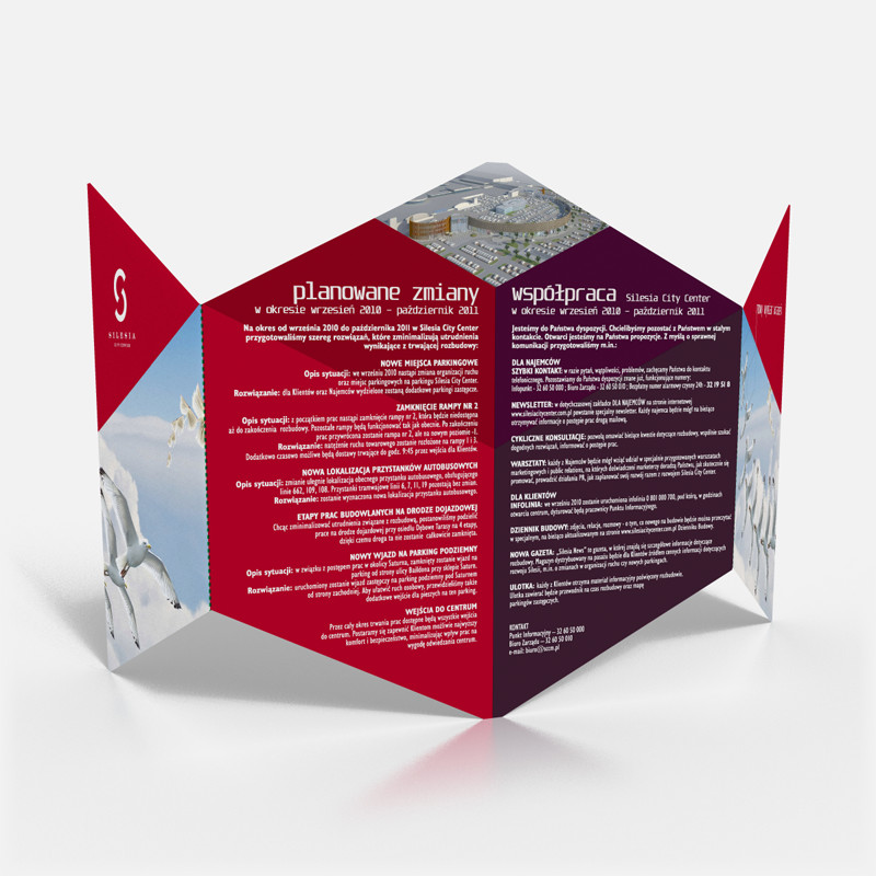 Back view of the complex-shape booklet made in Boxshot