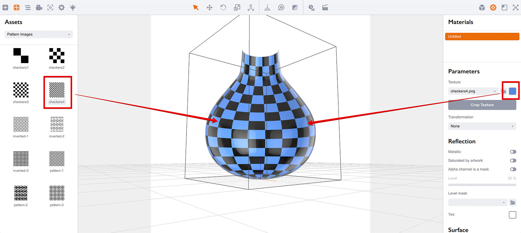 3D-модель с цветом и текстурой