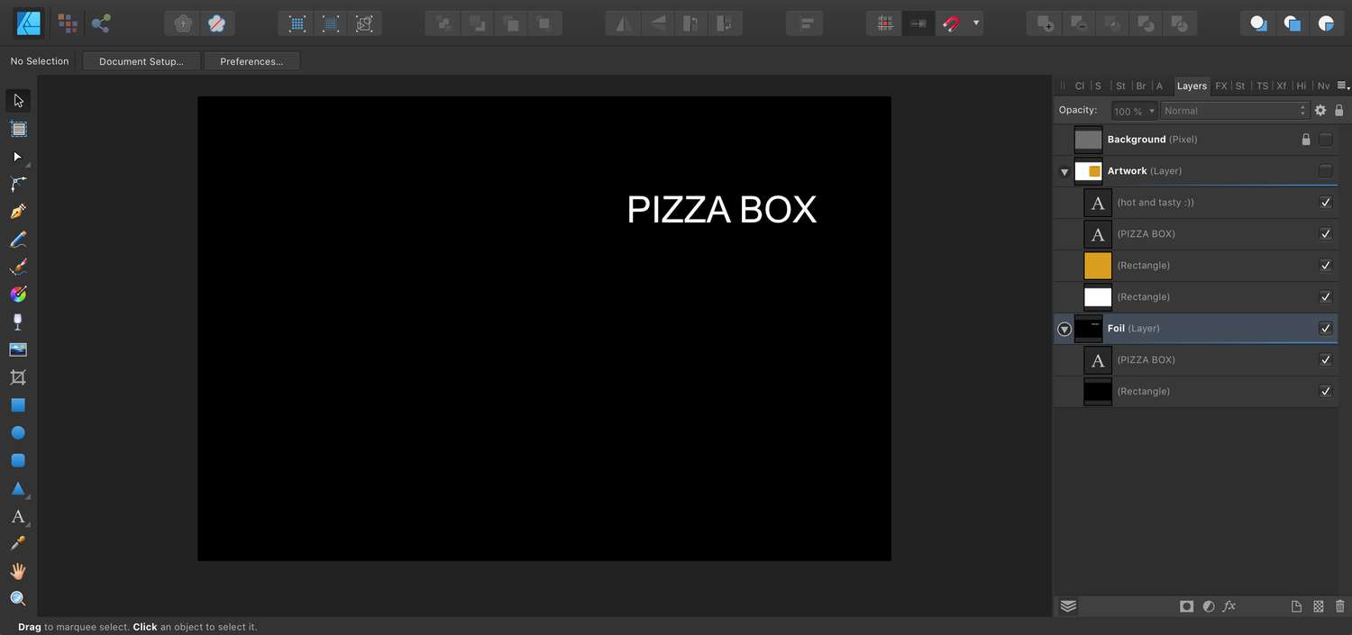 Создание маски фольги в Affinity Designer