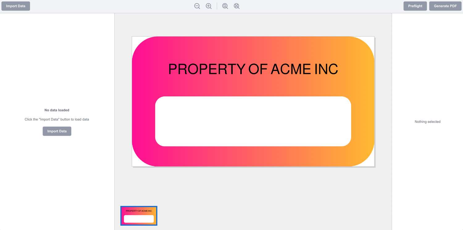 Ticket Wizard с загруженным образцом PDF